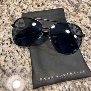QUAY Aviator Sunglasses - Black